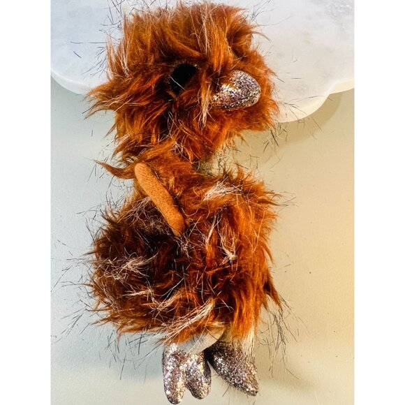 Ty Beanie Boo Orson Ostrich 6" Plush Toy Glitter Beak Feet Brown Collectible Toy - Picture 4 of 6